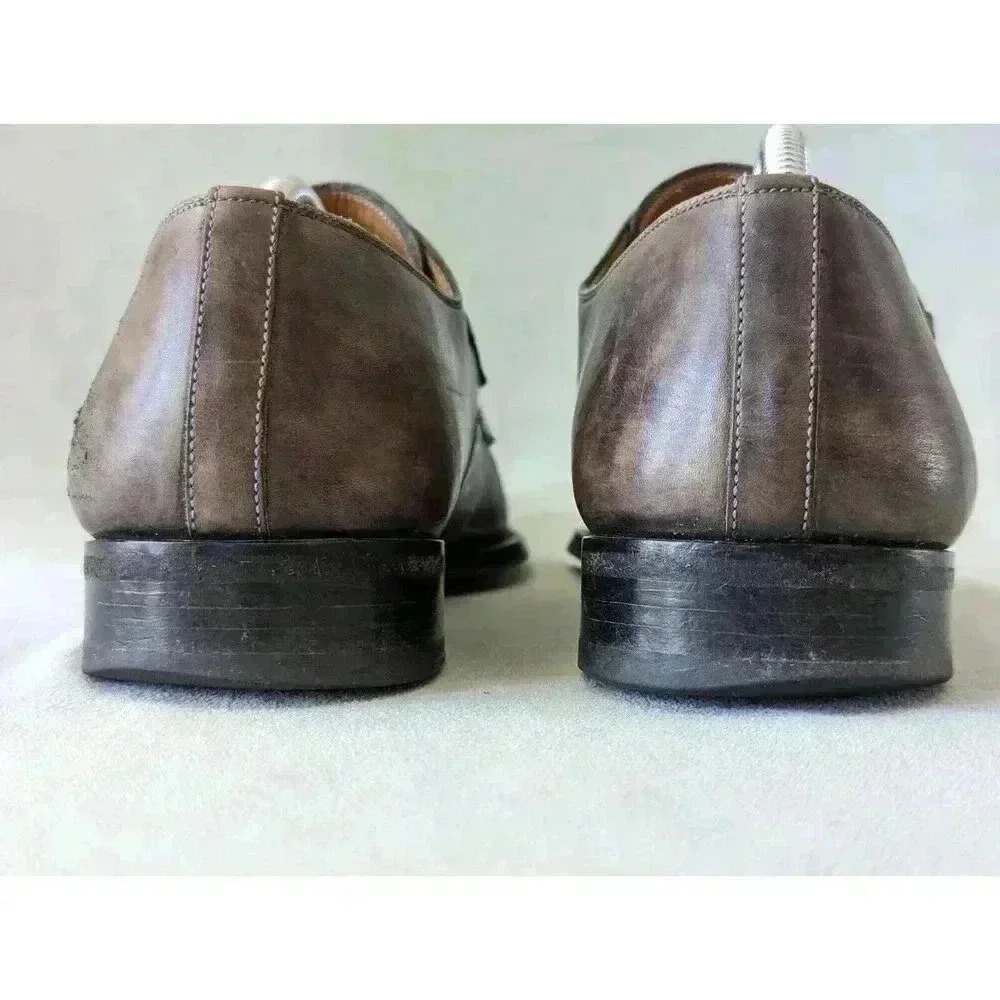 Magnanni Marco Cuero Single Monk Strap Gray Mens Dress 13276 Sz 10.5 M - Picture 11 of 16